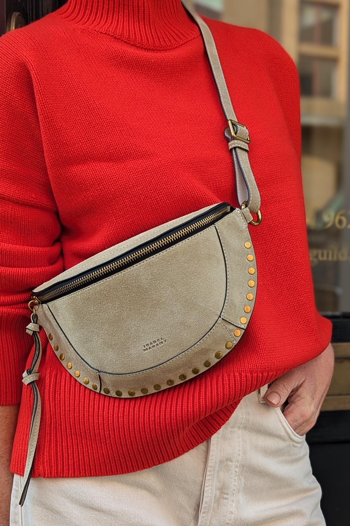 Isabel Marant - Skano Sand Suede Cross-Body Bag – 32 The Guild