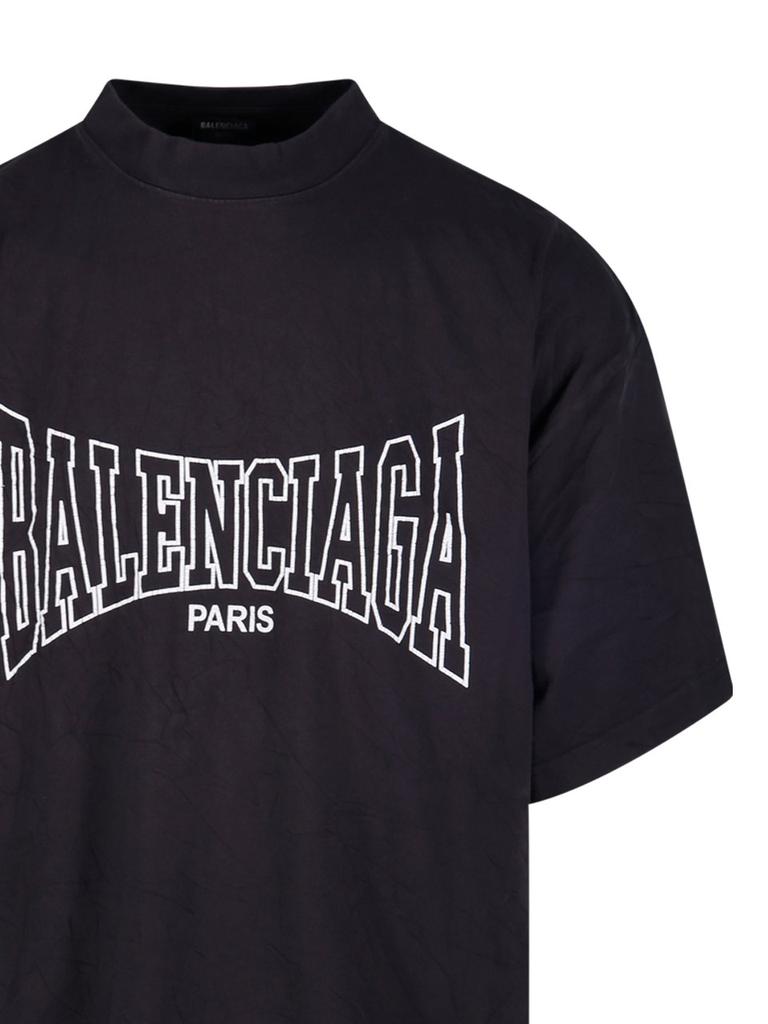 Shop Balenciaga Paris Logo Printed Oversized T-Shirt on Sale at