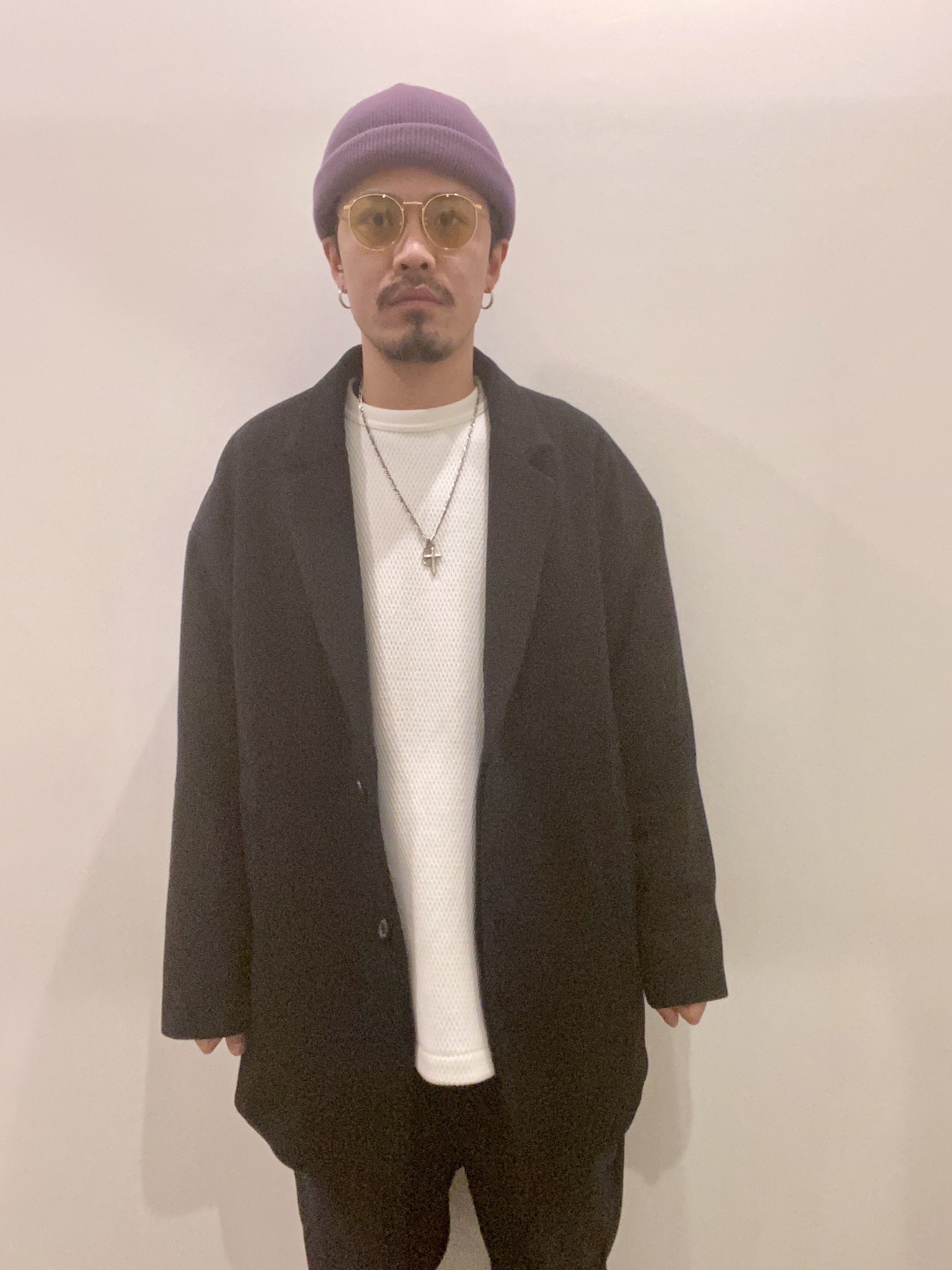 COOTIE / Wool Mossa Chester Coat (Short) -Black- | 80-HACHIMARU-