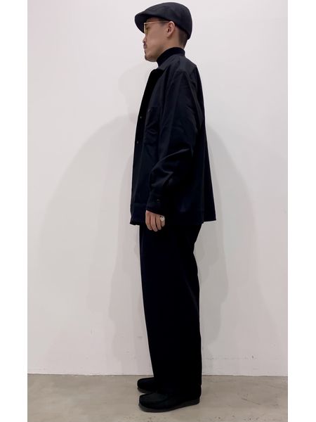 COOTIE / Wool Serge 2 Tuck Easy Pants -Black- | 80-HACHIMARU-