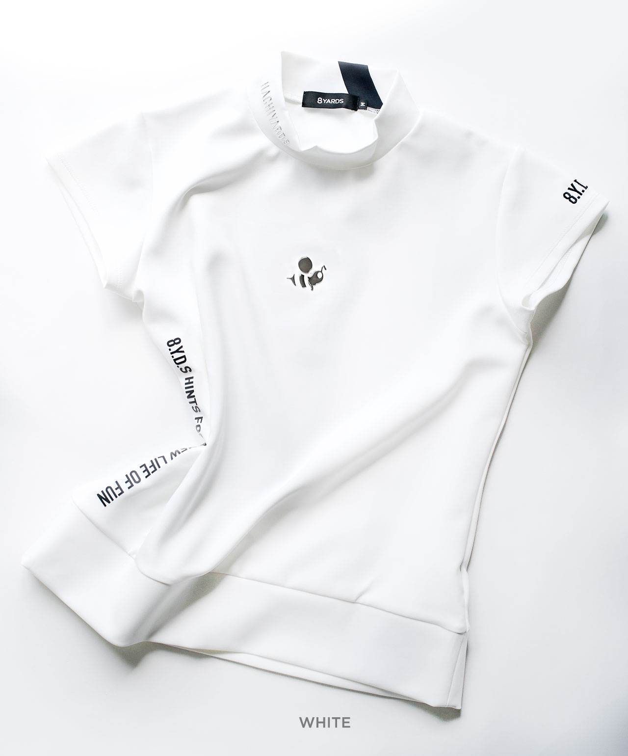 8YARDS / Women's Backslash MockNeck | White