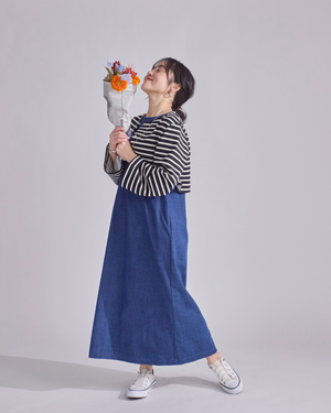 147_ichi_yon_nana】ノースリーブデニムワンピース｜低身長さん必見