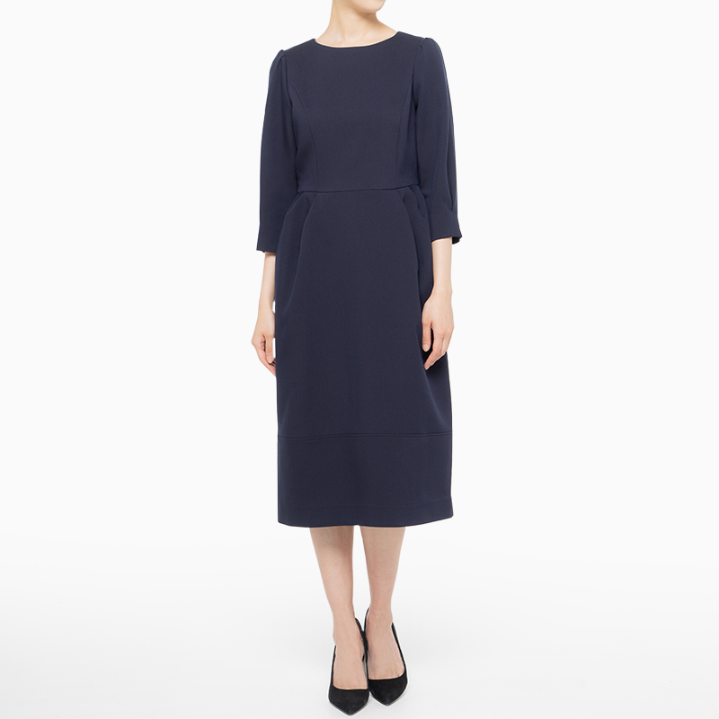 CELFORD（セルフォード）セミコクーンシルエットワンピース-ドレス