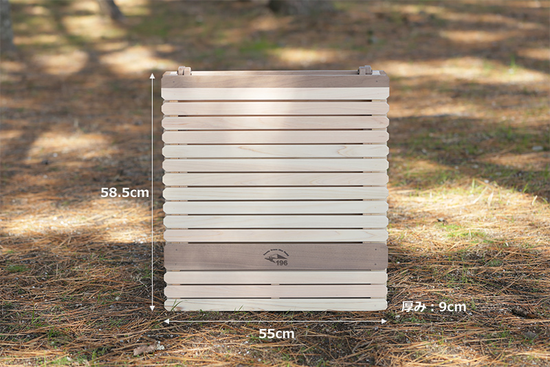 2つ折りウッドテーブル KUROSON370F / 400Fの通販｜【196】ひのき