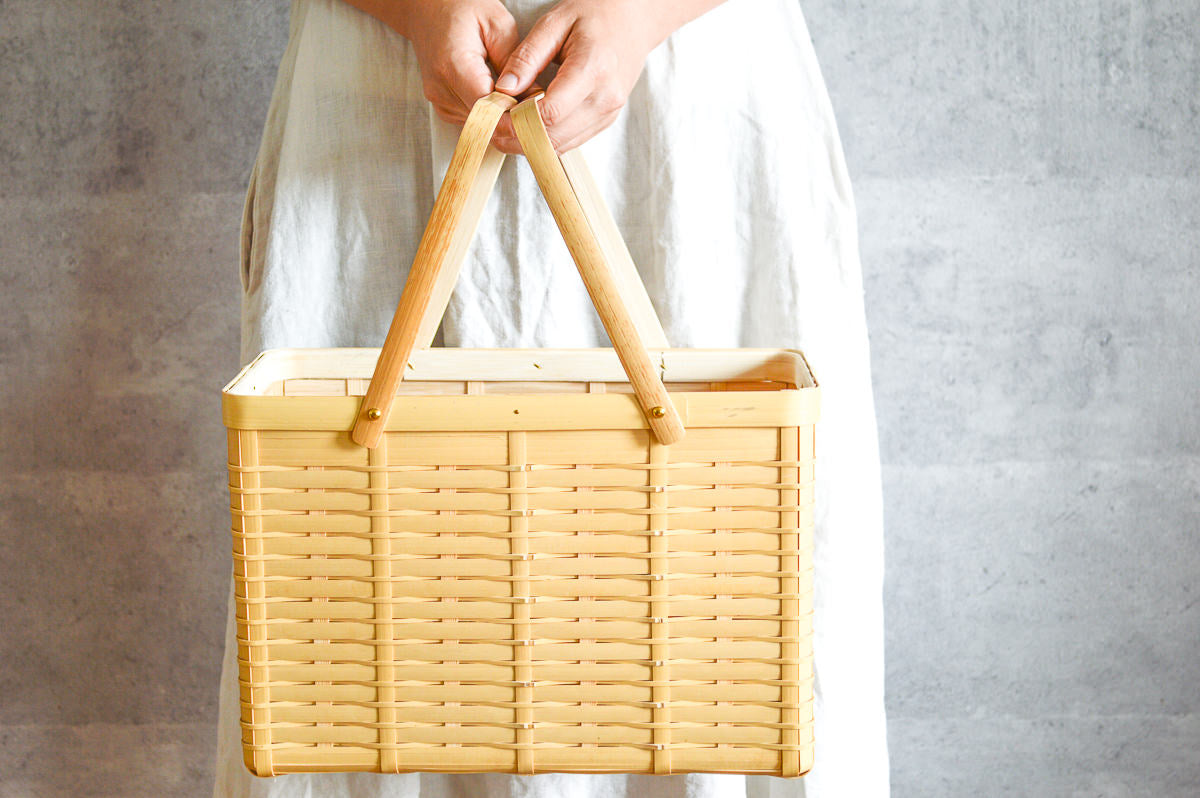 白竹の手つきかご 収納や買い物に – 市川籠店 | 1basketry