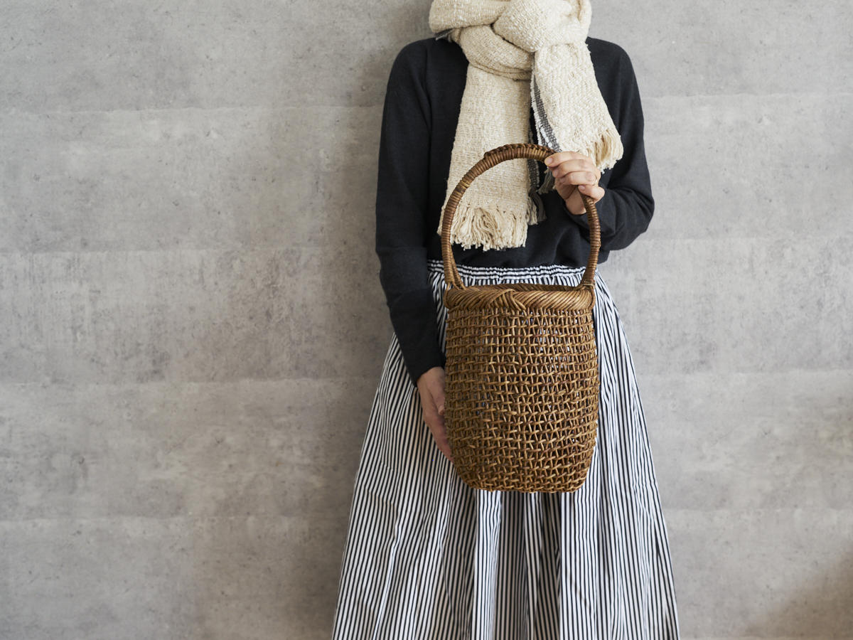 長野のあけび蔓で編む すかし編み手付き丸かご – 市川籠店 | 1basketry