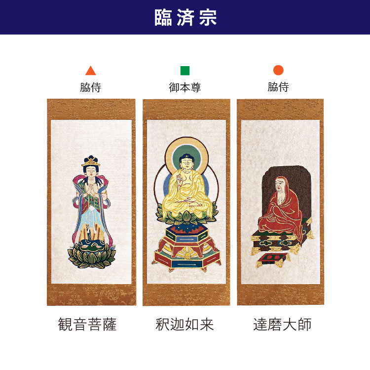 自在掛軸 三幅セット ウォールナット - 仏壇のあるリビング｜現代的で