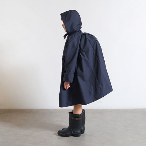 お受験ギャザー2wayコート ネイビー 105-115・115-125・125-135cm