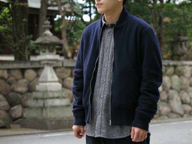 COMOLI KNIT ZIP BLOUSON - 1LDK annex