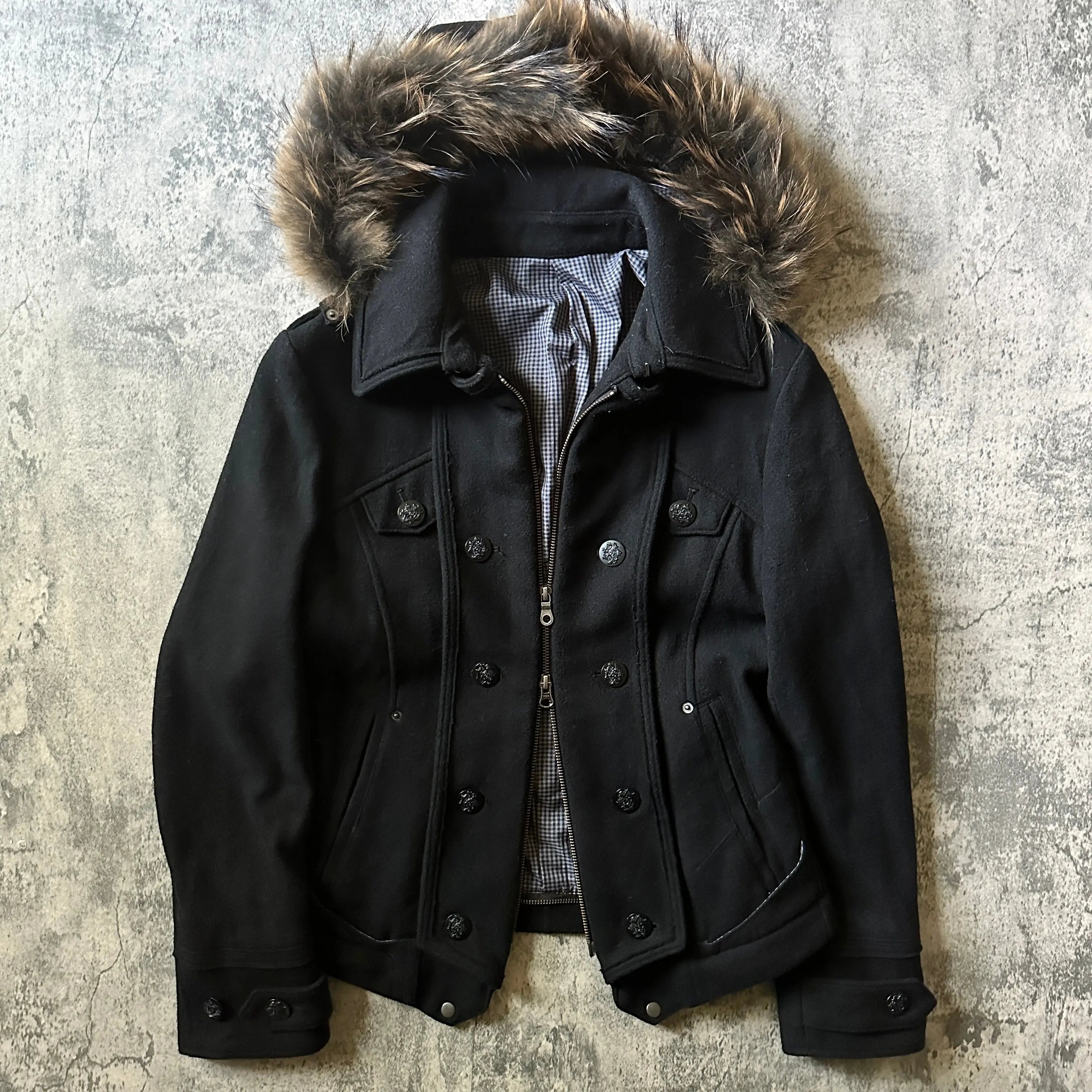 2000s PPFM Convertible Fur Napoleon Jacket - 269archive – 269Archive