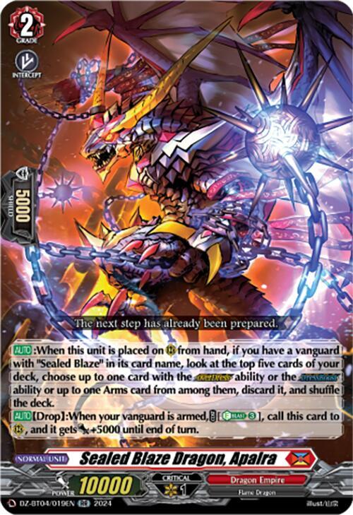 Sealed Blaze Dragon, Apalra - DZ-BT04: Destined Showdown