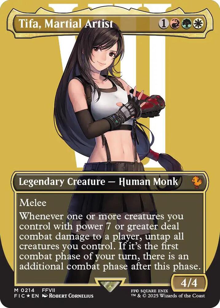 Tifa, Martial Artist (Borderless) (Surge Foil) - Commander: FINAL