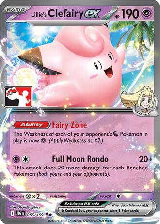 Lillie's Clefairy ex - 056/159 - Prize Pack Series Cards - Pokemon