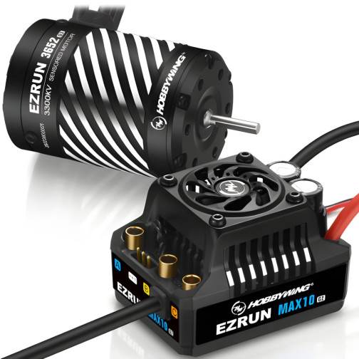 Hobbywing Ezrun MAX10 G2 80A Combo with 3652SD-3300kV 3,175 shaft