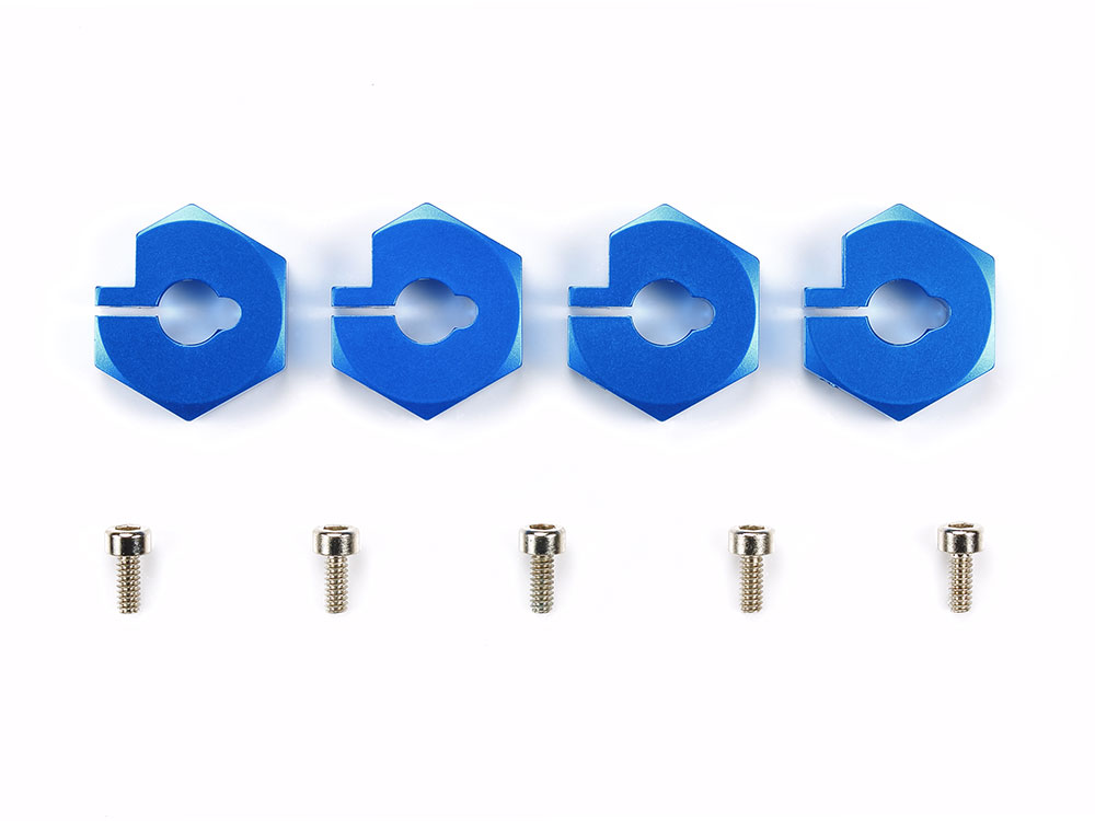 クランプ式アルミホイールハブ (ナロートレッド) 4個: RCモデル