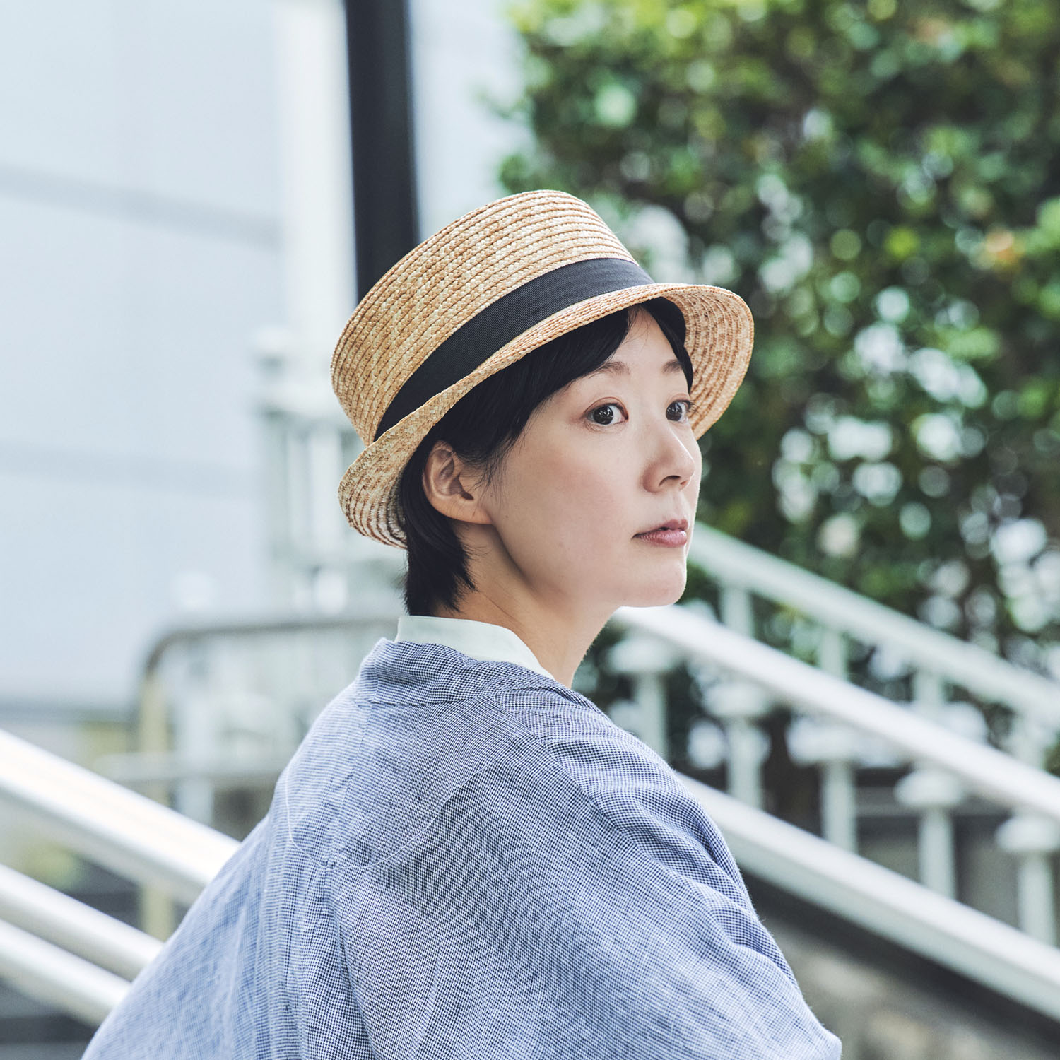 田中帽子店Colette（コレット）カンカン型 中折れハット 57.5cm 婦人用