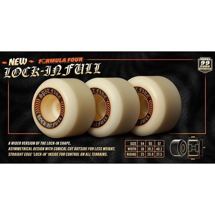 SPITFIRE WHEELS | FORMULA FOUR LOCK IN FULL SHAPE / RED - 55MM