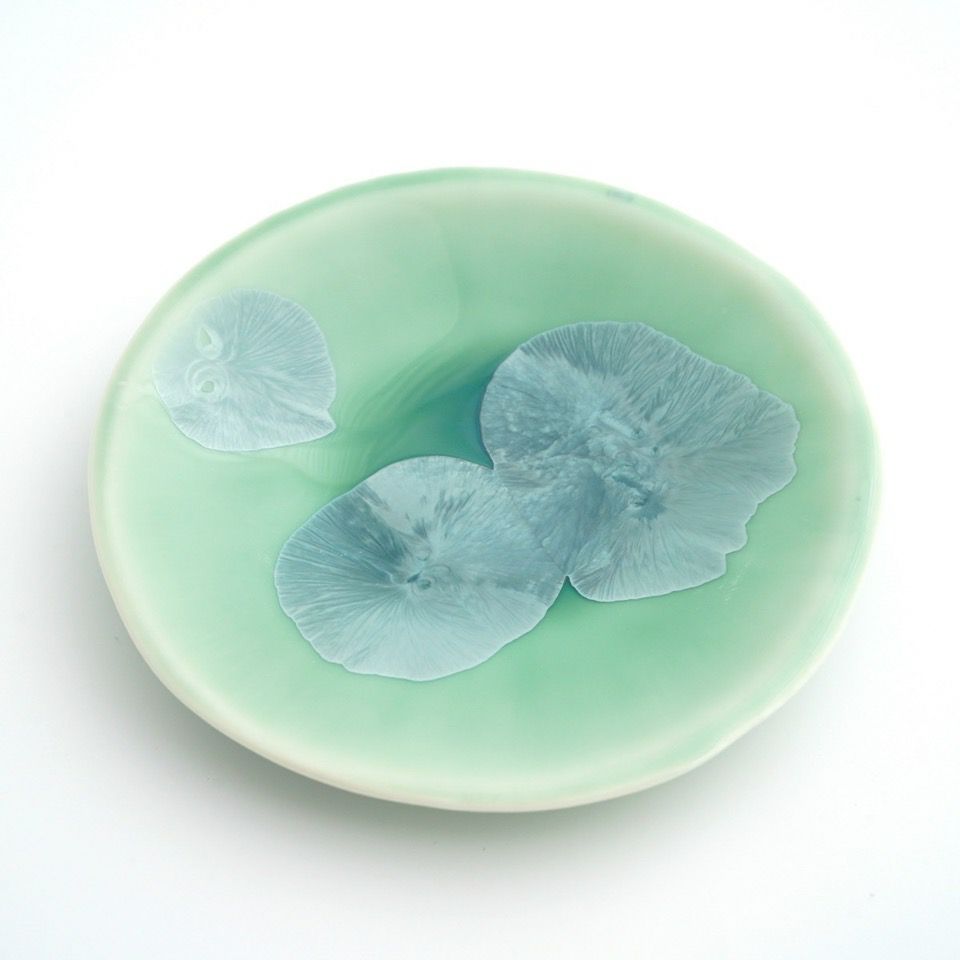 花結晶 【京焼・清水焼】花結晶 三寸皿（緑）〈1枚〉 |皿や鉢など和