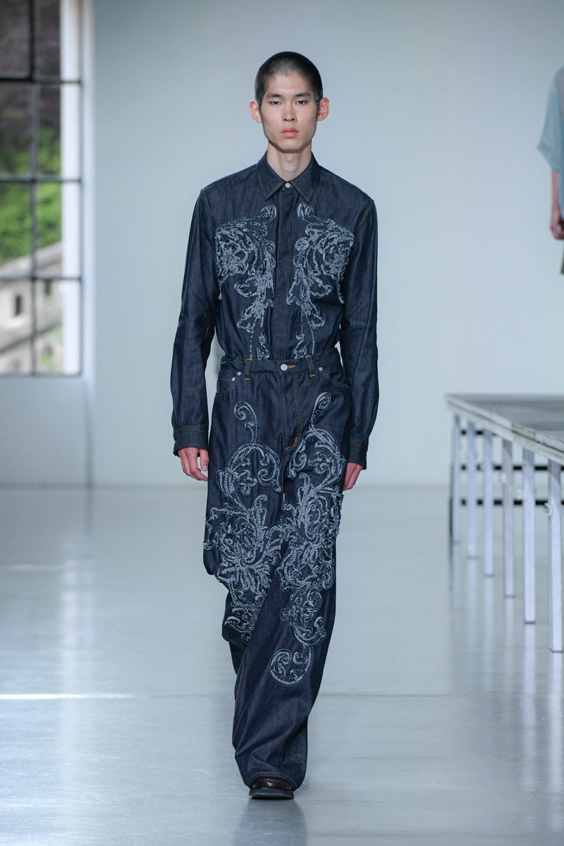 SCULPTURE DENIM WIDE PANTS – TAAKK