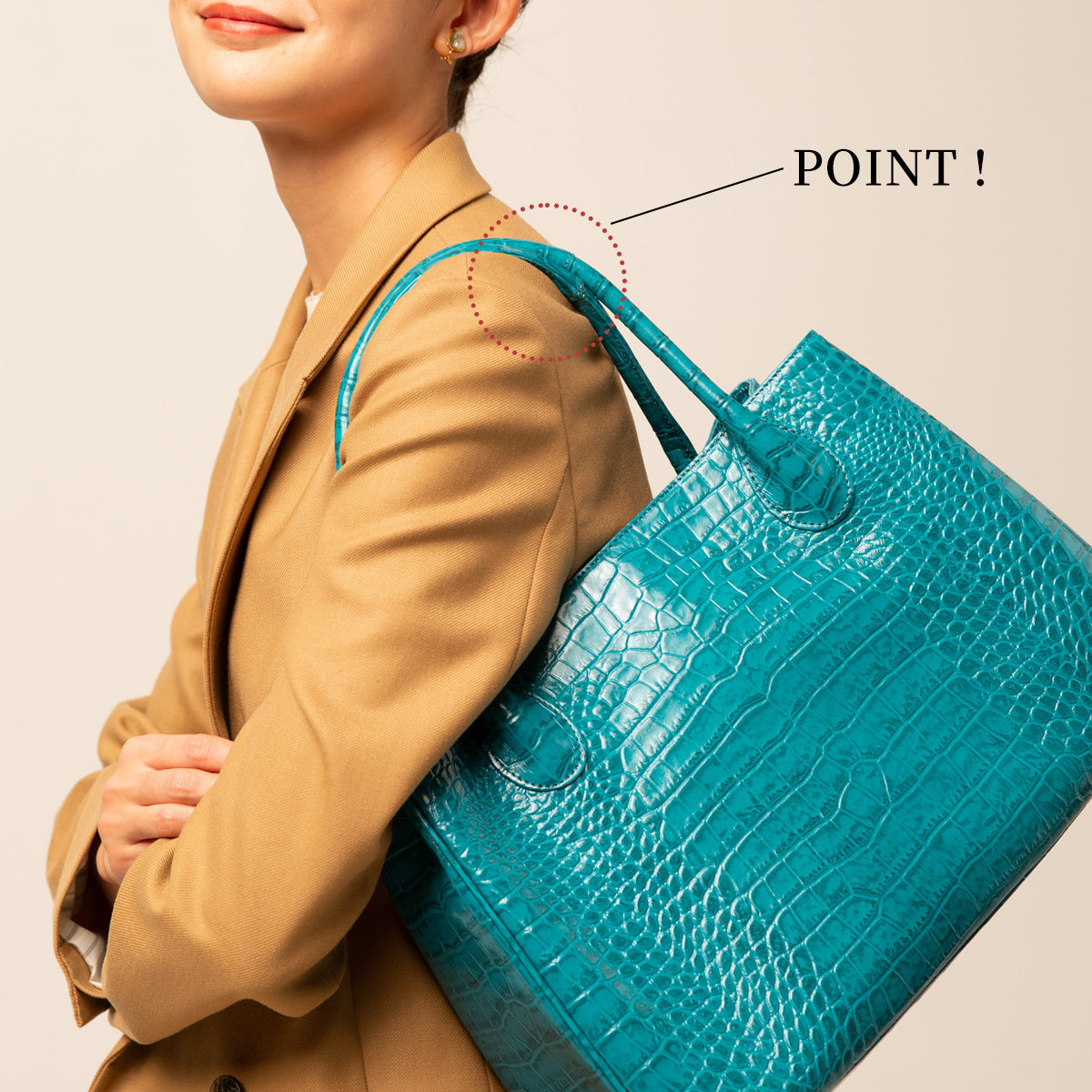 A4トート エナメル ブルーグレー ｜ 鎌倉のバッグ 鎌倉高野オンライン