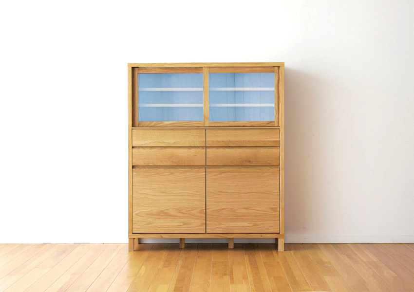 カノ 115カップボード OAK(W115×D42×H139cm)税込￥228,000 | 高野木工