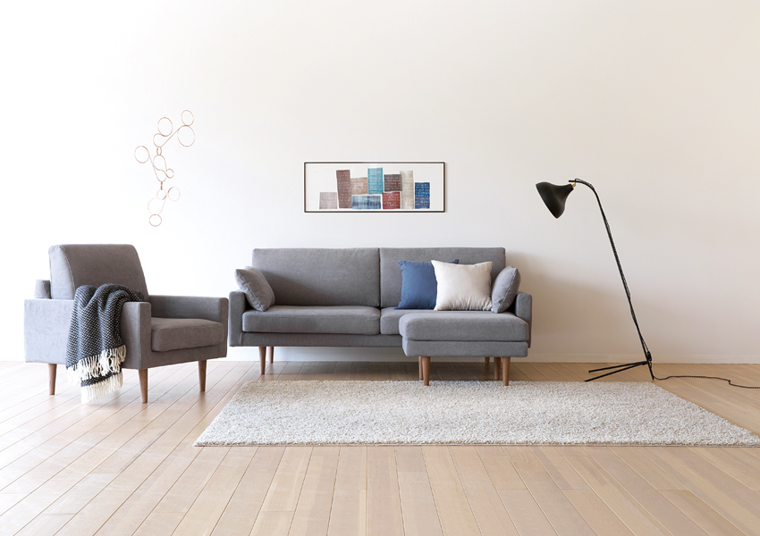 レオソファ オットマン GRAY(W75×D55×H42cm)税込￥38,000～ | 高野木工