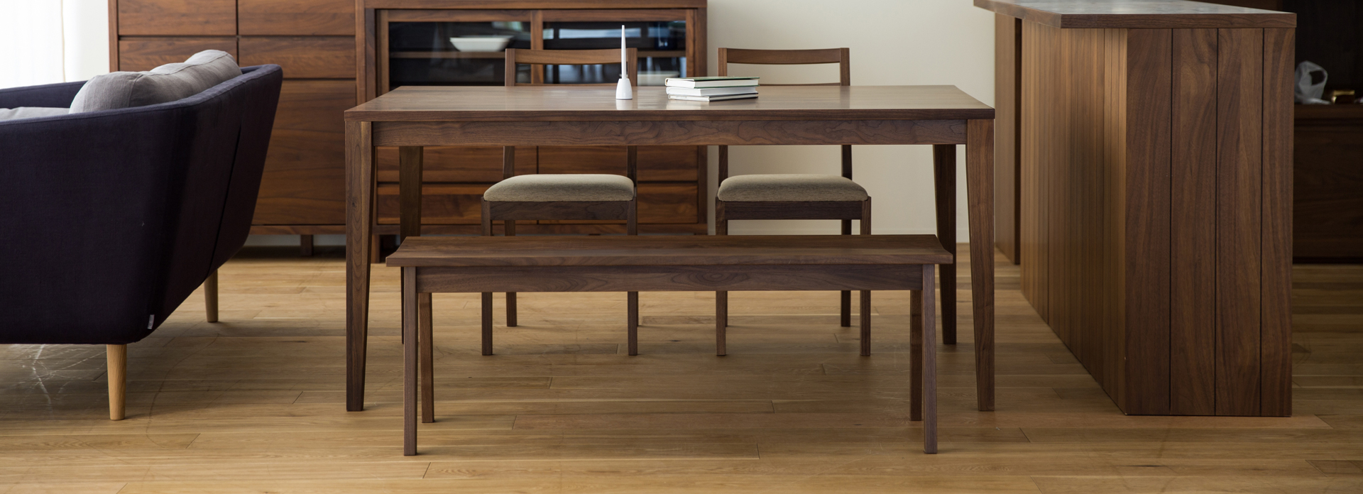 プレーンダイニング WALNUT(サイズオーダー可)税込￥269,000～ | 高野