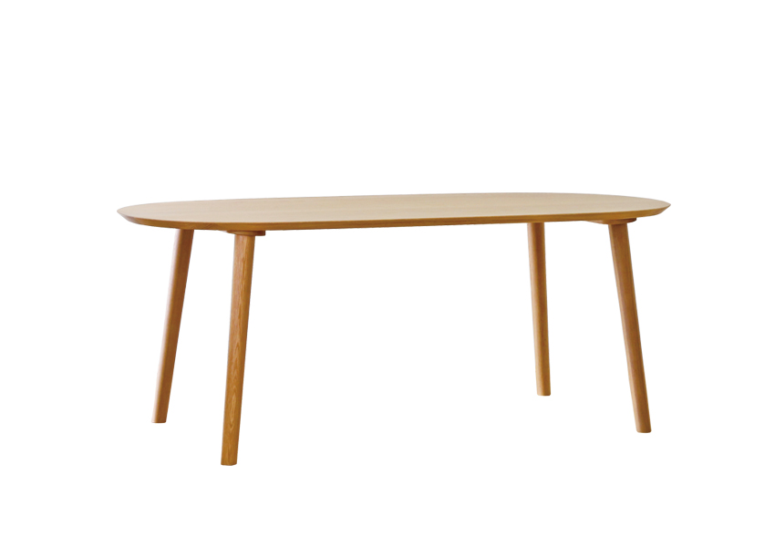 ルーベ ダイニングテーブル OAK (W160×D80cm/W180×D90cm)税込￥218,000