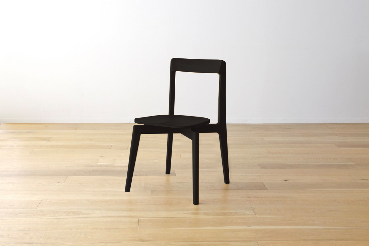 リアルトチェア BLACK 木座 (国産品)(W47.5×D48×H75.5cm)税込￥90,000