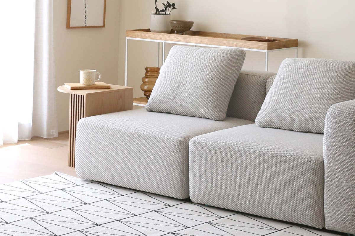 スモワ ソファ 1人掛け(肘なし) BEIGE (W80×D90×H82cm)税込¥68,000