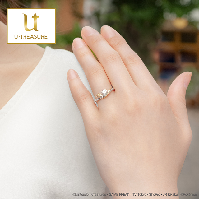 U-TREASURE】ピカチュウ でんきモチーフペアリング｜婚約指輪・結婚