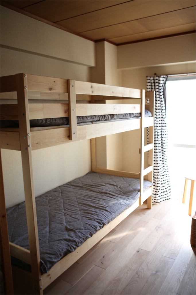 幅が狭い！部屋が広くなる。】IKEAの2段ベッドMYDALと、ウレタン工場