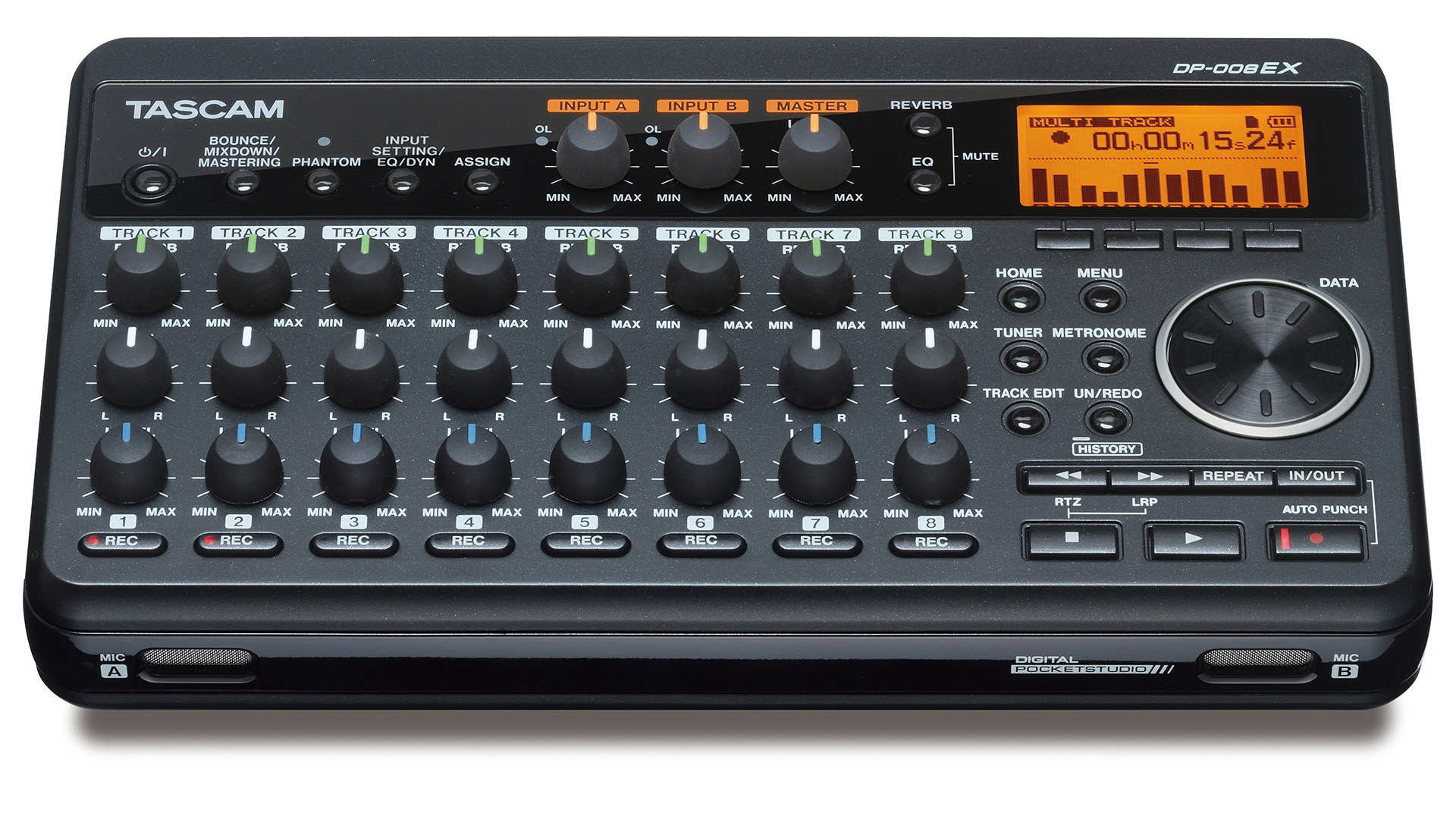 DP-008EX | 8-track Digital Pocketstudio | TASCAM - United States