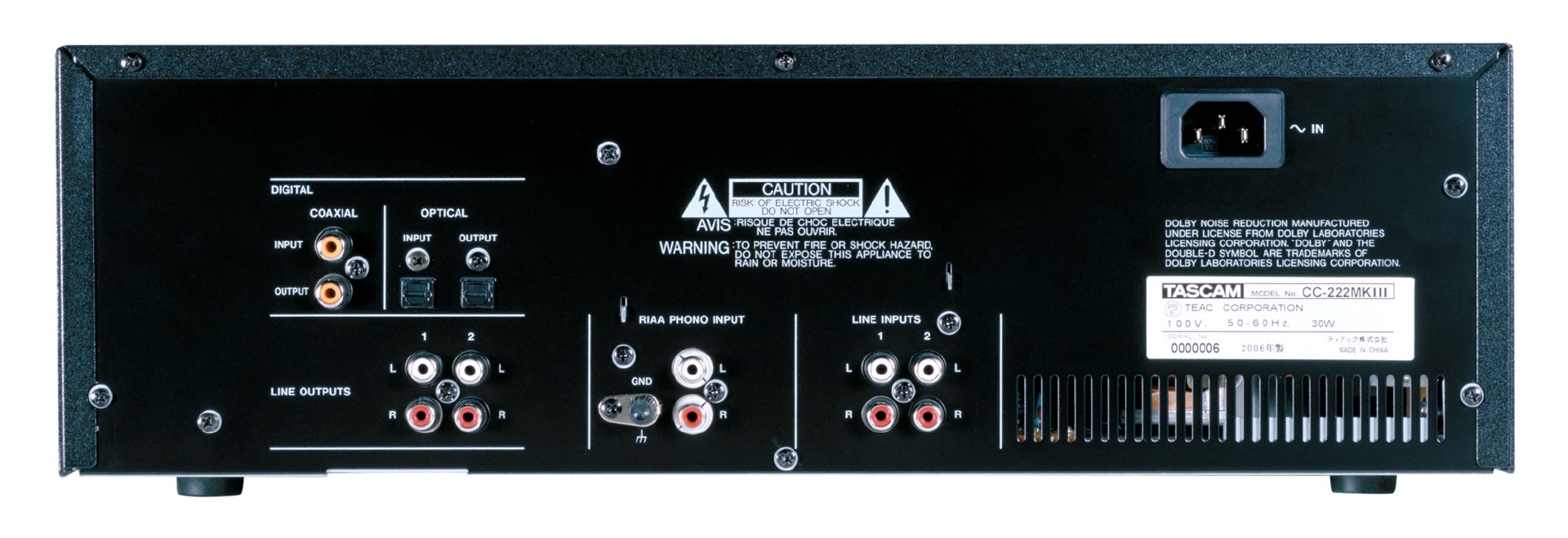CC-222MKIII | 業務用CDレコーダー/カセットデッキ | TASCAM (日本)