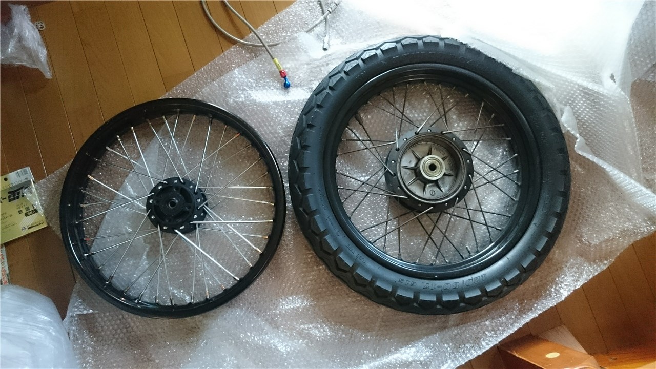 GN125 カスタム】前後スポーク17インチ化するよ！フロント編