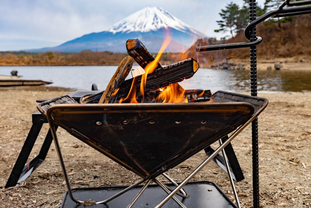 フルpeak焚き火台L炭焼き台LMの両方付きLは未使用収納バッグ付き フル
