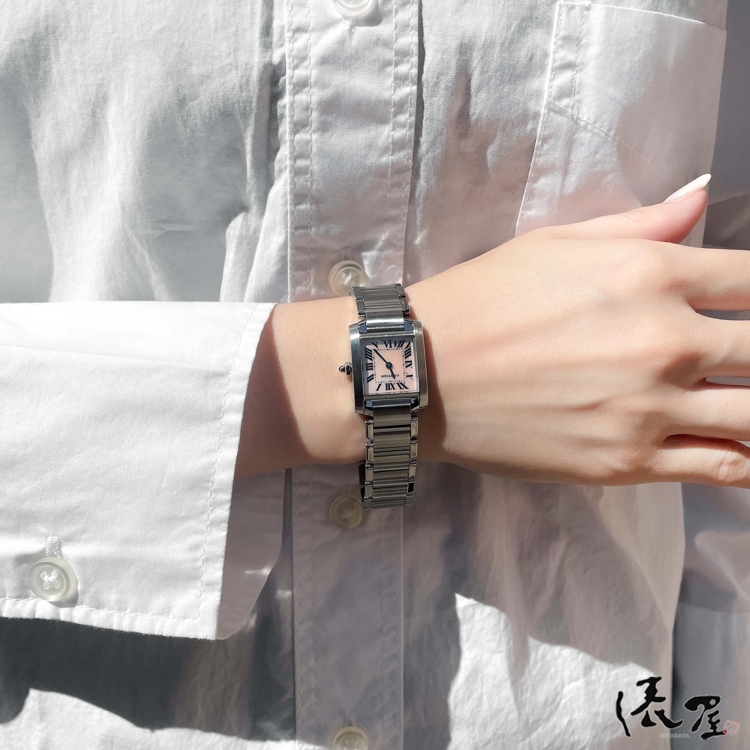 国際保証書】 カルティエ タンクフランセーズ SM ピンクシェル 【極美