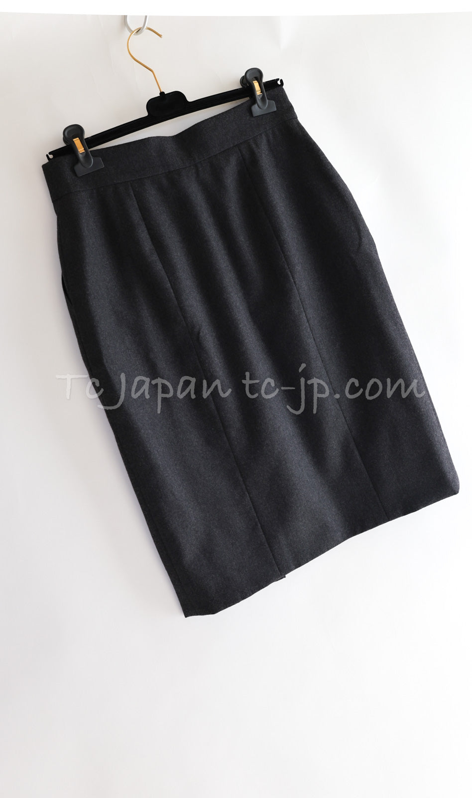 シャネル スカート CHANEL ヴィンテージ 貴重 チャコール グレー