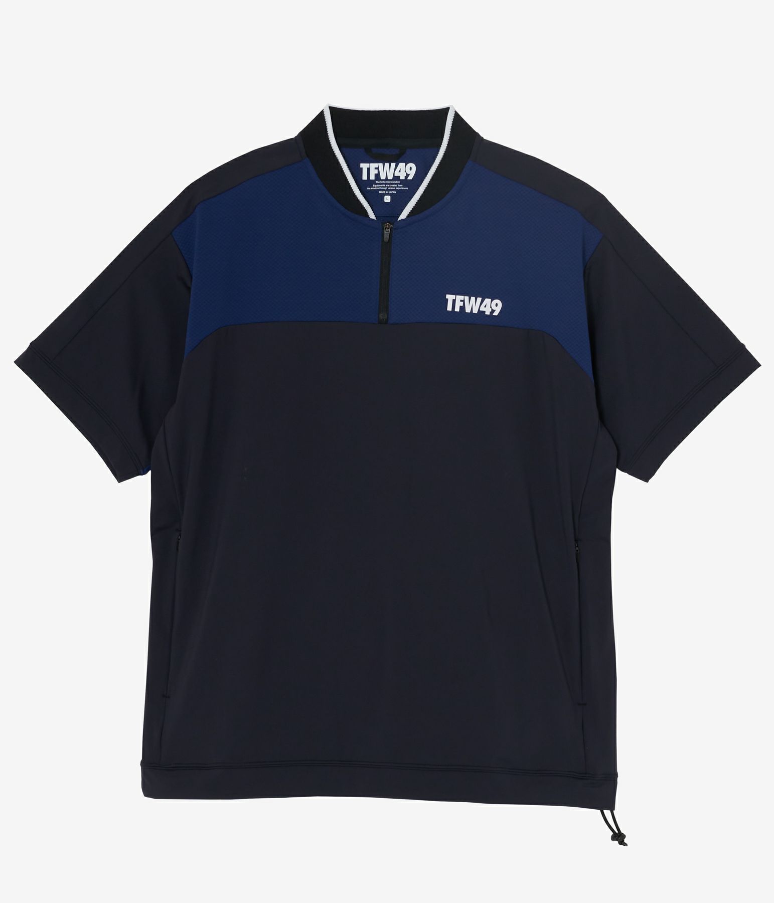 TFW49 ポロシャツ 黒 ターコイズアクセント TFW49 ポロシャツ 黒