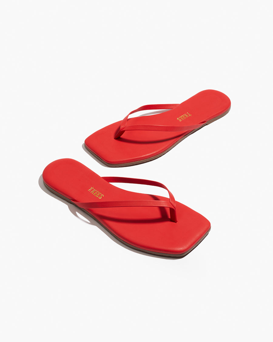 Square Toe Lily in Red | Flip Flops | Women's Footwear – TKEES