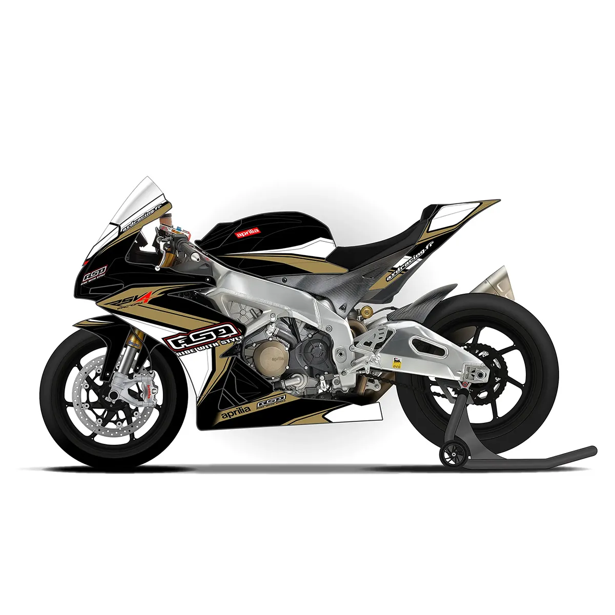 Kit déco ASD Kawasaki ZX-10R 2021/23 Noir / Moka / Beige