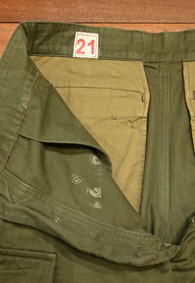 USED フランス軍 M-47 カーゴパンツ ヘリンボーン後期モデル (SIZE:21