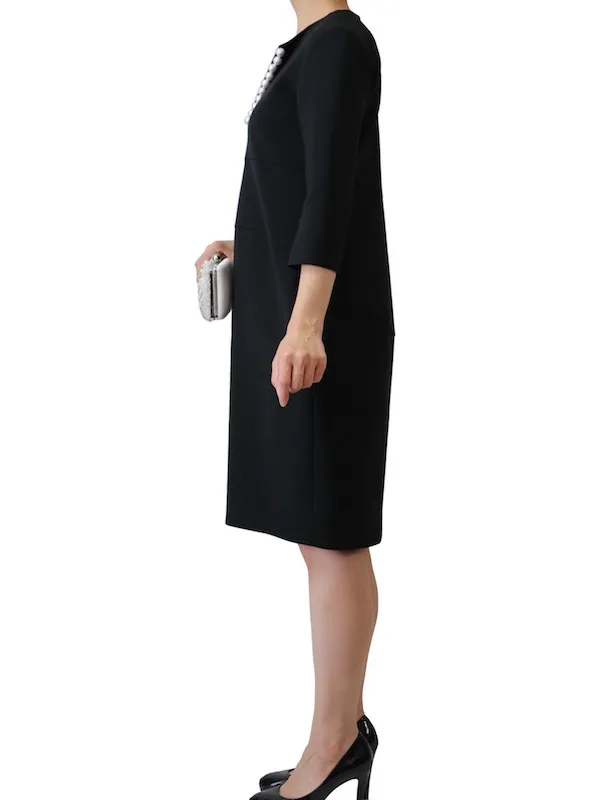 YOKO CHAN（ヨーコチャン） ロングスリーブパールドレス（ブラック