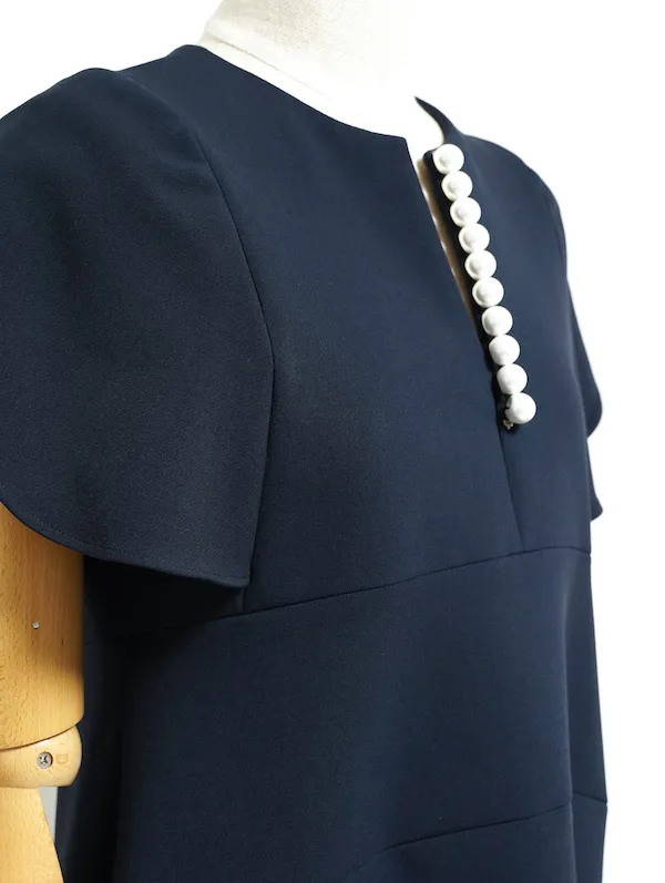 YOKO CHAN（ヨーコチャン） フレアスリーブパールスリットラインドレス