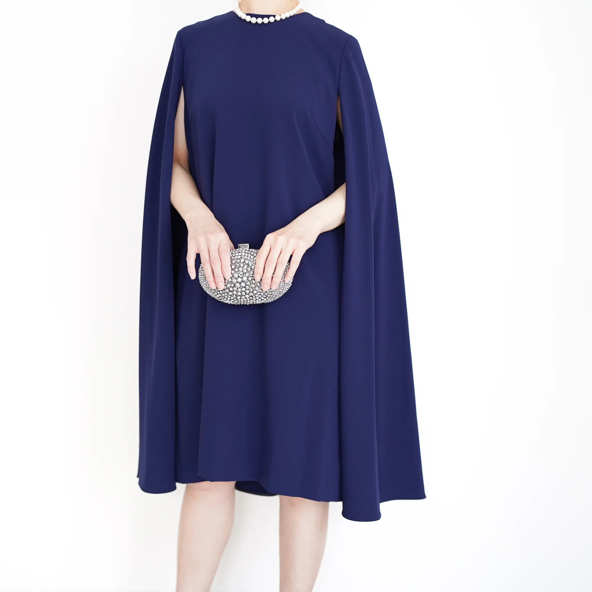 UNITED ARROWS（ユナイテッドアローズ） ケープドレス（ネイビー