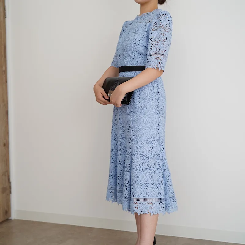 CELFORD（セルフォード） レースワンピース（ブルー/サイズ38