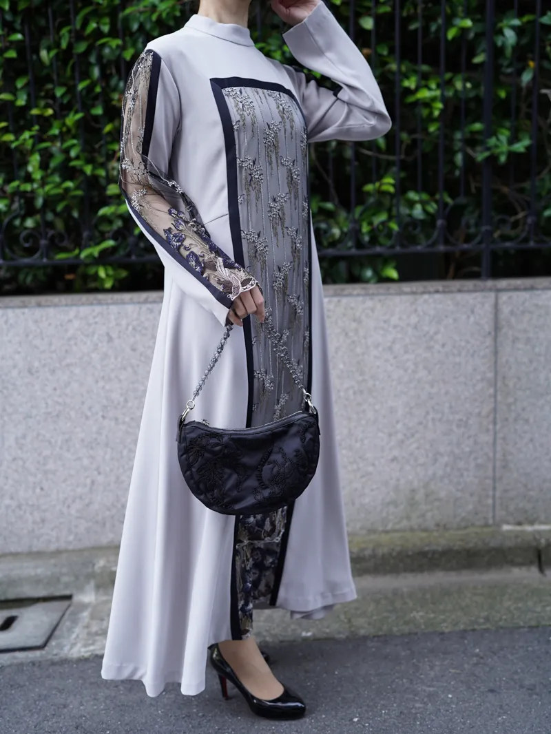 MURRAL（ミューラル） Sea pea embroidered bag（ブラック）| ブランド