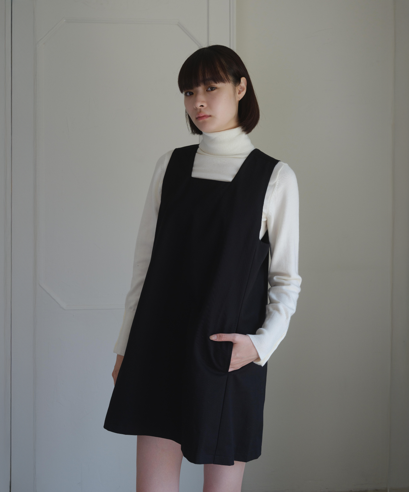 ≪通常販売≫square neck mini jumper skirt （スクエアネックミニ