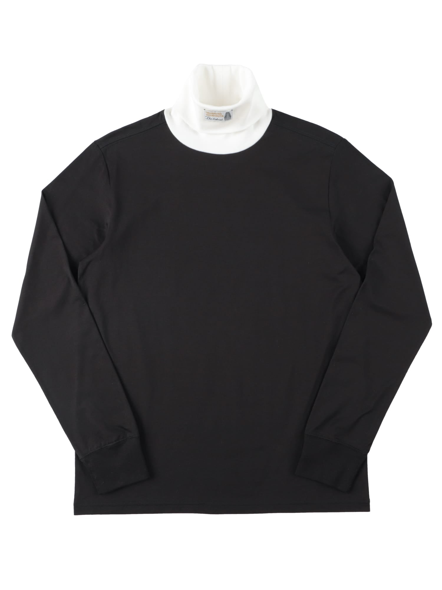 sc.0010AW22_blackxwhite タートルネックロングスリーブティー