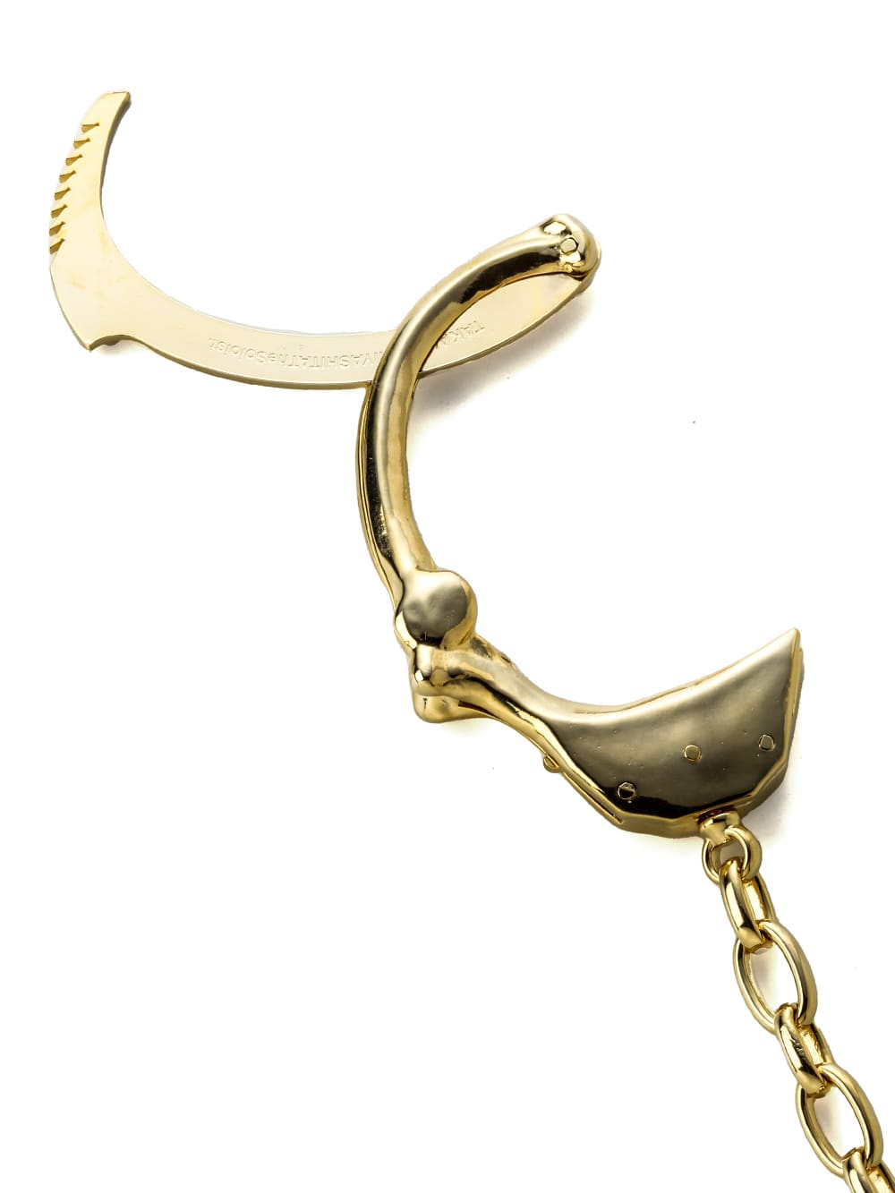 sa.0025SS23_gold Bone shaped hand cuff bracelet-L- judb 2023SS